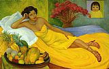 Diego Rivera Canvas Paintings - Portrait of Sra. Dona Elena Flores de Carrillo
